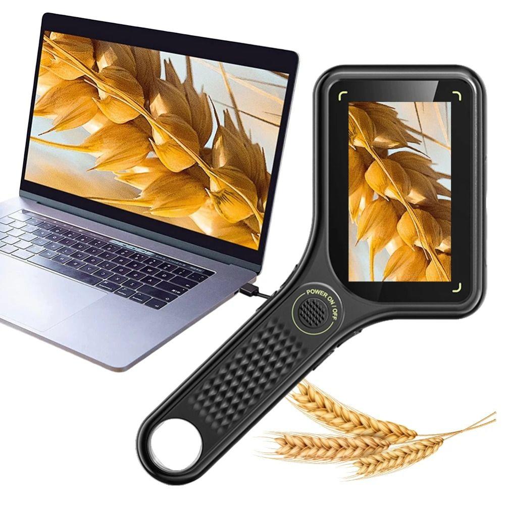 500X Handheld Digital Microscope Rechargeable Camera Mini Kids Optical Microscope 3-inch IPS Screen 8 LED Lights