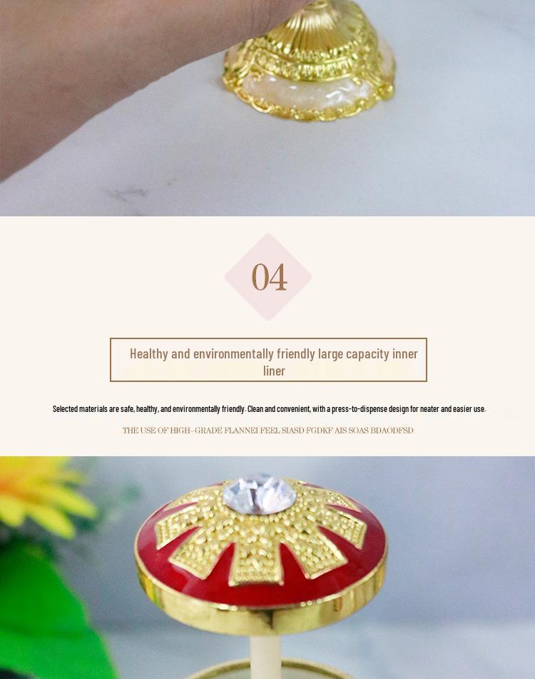 European Classical Zinc Alloy Toothpick Holder - Press-Type Multi-functional Metal Container with Light Luxury Craftsmanship.