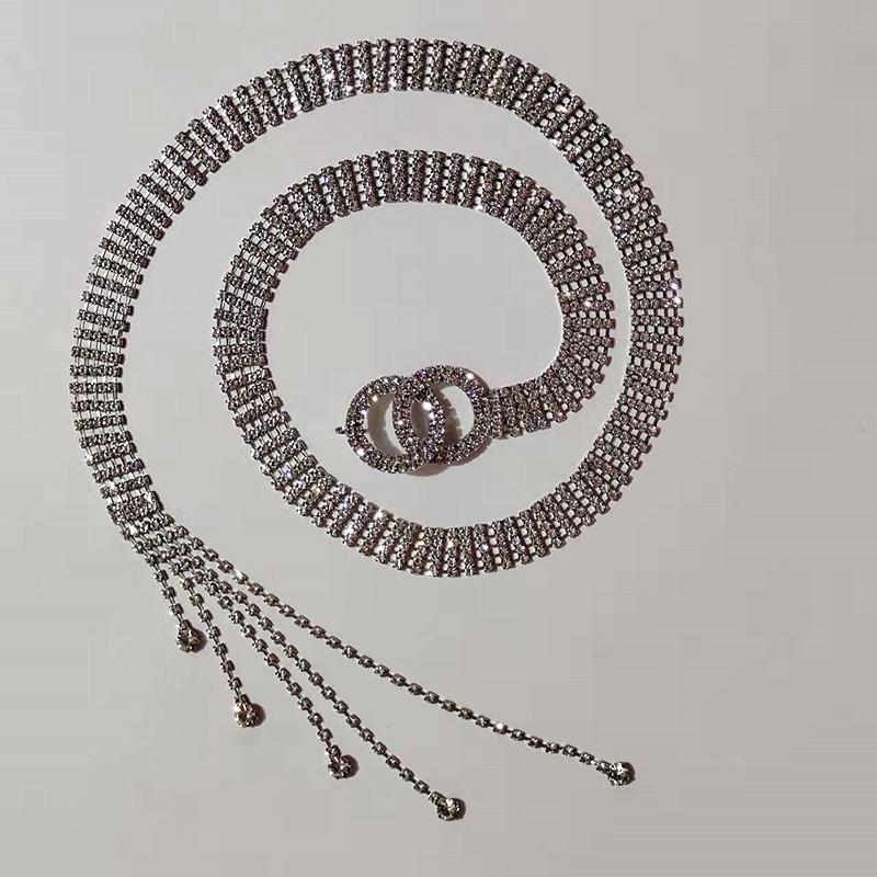 European and American Rhinestone Full Diamond Belt Women's Belt Inlaid Crystal Diamond Waist