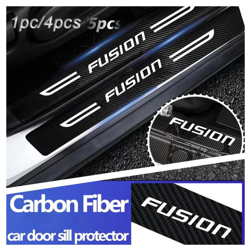 For Ford FUSION Logo Car Door Threshold Sill Protector Anti Scratch Waterproof Protective Film Decals Auto Interior Accessories