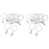 Curtain Rod Rings with Clips Iron Heavy-duty Curtain Ring Hook for Window Support Bar Curtains Rail Holder