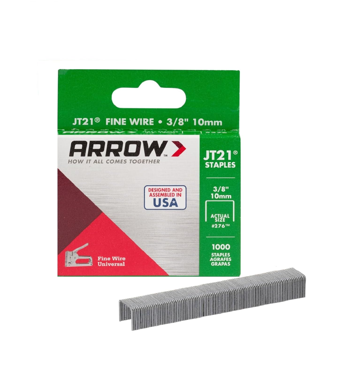 

Arrow Fastener JT21 Staples 276 Co.38in.
