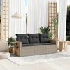 VidaXL Garden Lounge Set with Cushions 3 Pcs, Patio Sofas, Patio Furniture Set, Outdoor Furniture, Grey 3219861