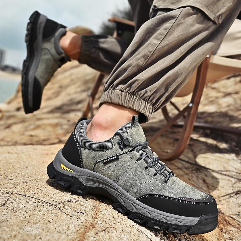 

Роскошные мужские кроссовки на осень, высококачественные, для альпинизма, противоскользящие, на толстой подошве, рабочая одежда, износостойкие, повседневные, для походов 38 серый