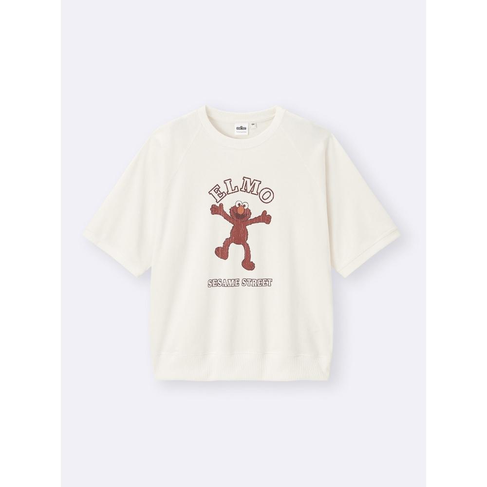 Gu By Uniqlo Sweat Tee  5 Sleeve  Sesame Street