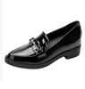 Fashion Women's Shoes Spring and Autumn 2024 New Black Pointed British Style Small Leather Shoes Loafers Single Shoes Vulcanized