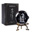 INNOVATION FACTORY Mini Crystal Dragon Figurine for Feng Shui from 5 6cm Dedicated Gift Box Promotes Good Crystal for Entryway Dragon Crystal Gold