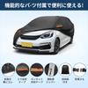 X AUTOHAUX Car Body Cover for Honda Fit New Waterproof Fabric Construction Lightweight Easy to Use for Fleece Lined Protects Paint Surface Side of
