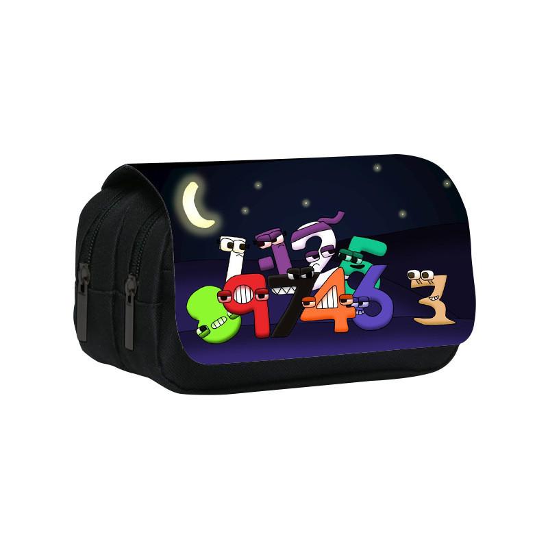 Alphabet Lore Double Layer Pencil Bag With Nylon Material For Students And Collectors