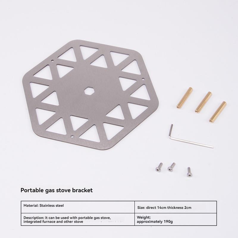 

Portable Stove Stand Heat-Resistant Trivet Stainless Steel Pot Holder Stove Stabilizer Plate Non-Slip Gas Stove Stand