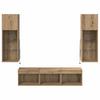 TV Wall Units 5 pcs Black Oak Effect Wood Based Material