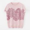 Summer Style Ice Silk Short-Sleeved T-Shirt & Knit Cardigan for Middle-Aged and Elderly Women