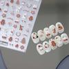 Nail Art Decoration Christmas Nail Stickers DIY Nail Charms Christmas Nail Decals Colorful   Girls