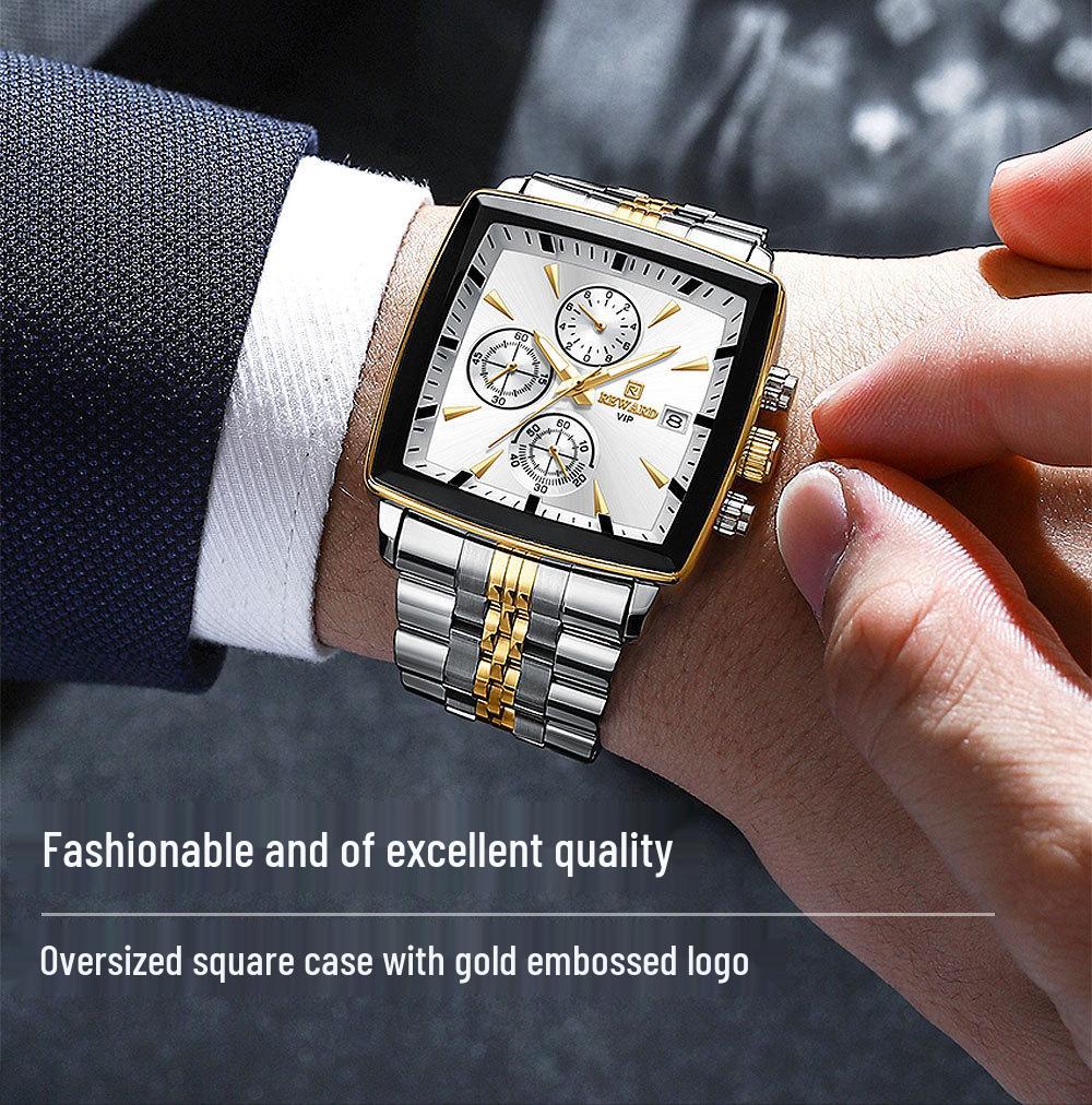 RD1100M Men's Multifunction Chronograph Watch - Waterproof, Luminous, Solid Steel Band