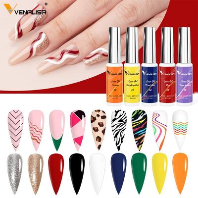 Gel Liner 8ml Nail Art Pittura Soak-Off UV&LED Smalto Gel per Unghie Strumento Manicure 21 Colori Opzionali