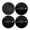 4PCS 66mm Black Bow Tie Wheel Center Hub Caps For Traverse Colorado Blazer