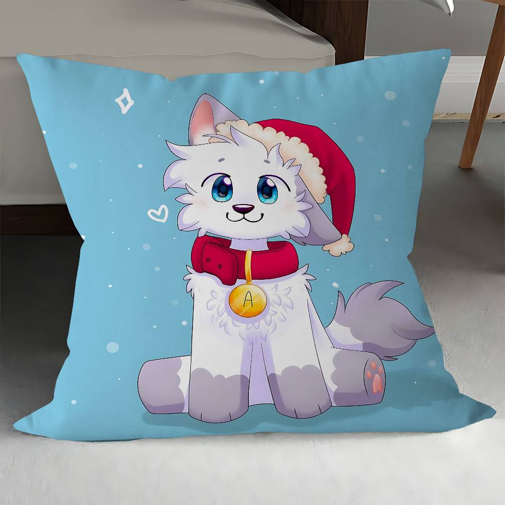 B-BoykisserS Silly Cat Pillow Cover Sofa Cushion Cover Home Room Decoration Children Gift