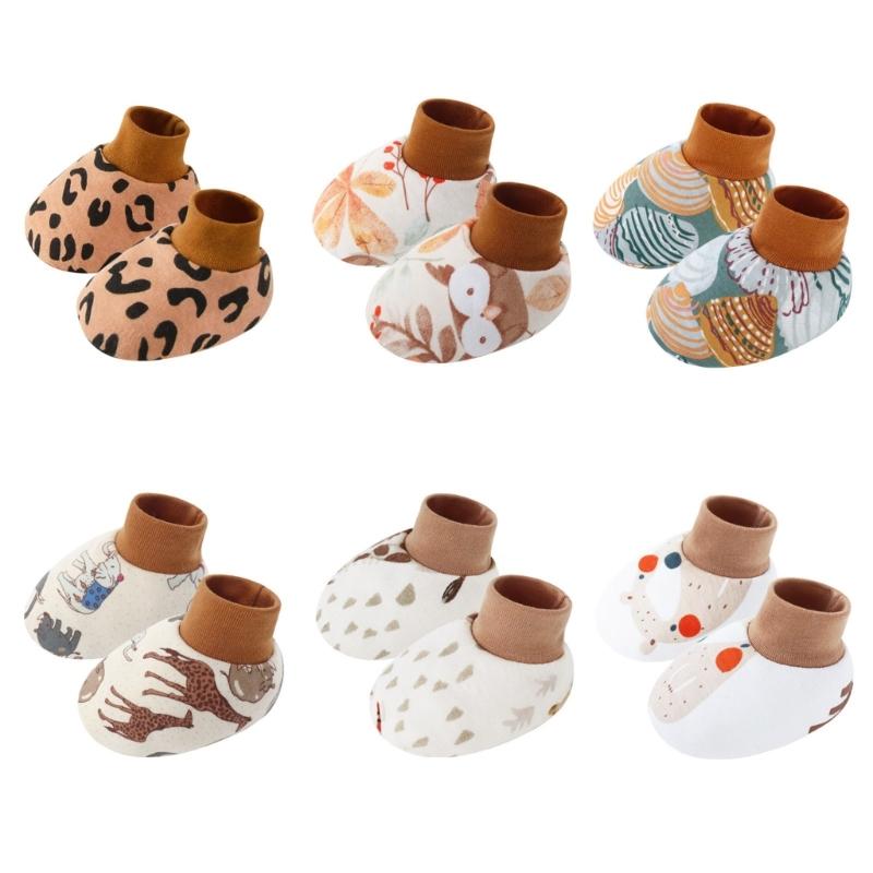 6 Pair Infant Cotton Socks Breathable Fabric Foot Cover Set Lovely Pattern Newborns Essential for Daily Comfort