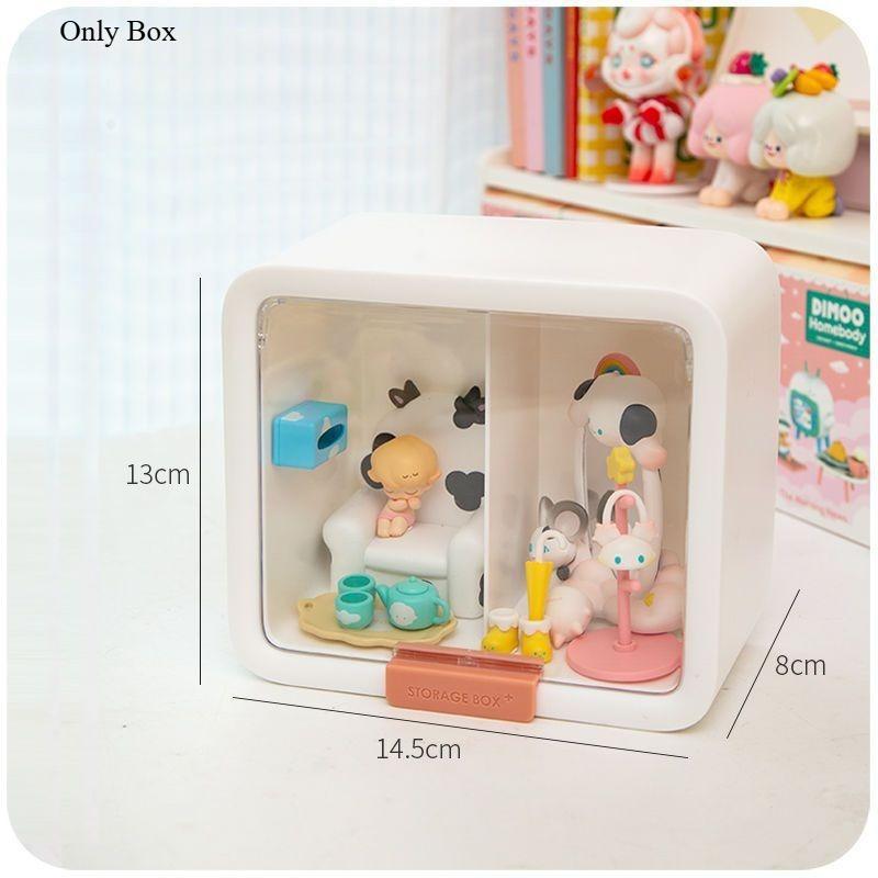 

Миниатюрная витрина для хранения кукольных украшений, настольное украшение, сценическая коробка белый