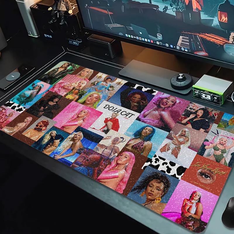 Doja Cat Color Mouse Pad Large Gaming Table Cushion Non-slip Laptop Tablet Big Mousepad XXL Mat Mini PC Playmat With Lock Edge