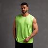 Solid Color Sleeveless T-shirt Fitness Loose Sports Vest Men's T-shirts