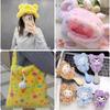 0.5/1/2 Yards Faux Fur Dot Printed Fabric for Sewing Cotton Dolls Warm Hats Plush Toys Decorative Cloth Handmade DIY Fabrics