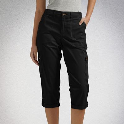 Yousheng Damen Capris Cargo Jogginghose Mittelhoch Gekürzte Cargohose Sommer Schnelltrocknende Wanderhose mit Mehreren Taschen