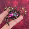 Natural Kingman Pink Dahlia Turquoise Pendant Copper Wire Wrapped Bird Pendant Gemstone Jewelry Gift for Him Copper Jewelry Handmade Pendant