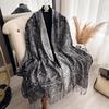 Scarf Women'S Shawl Ethnic Style Cashew Nut Colored Tassel Tourism Cloak Explosion