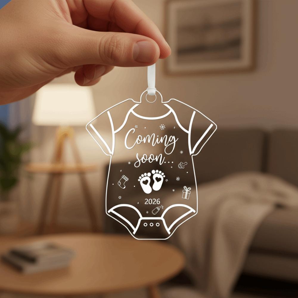 2026 Christmas Gifts Acrylic Expecting Baby Ornament Christmas Ornaments  Pregnancy Announcement