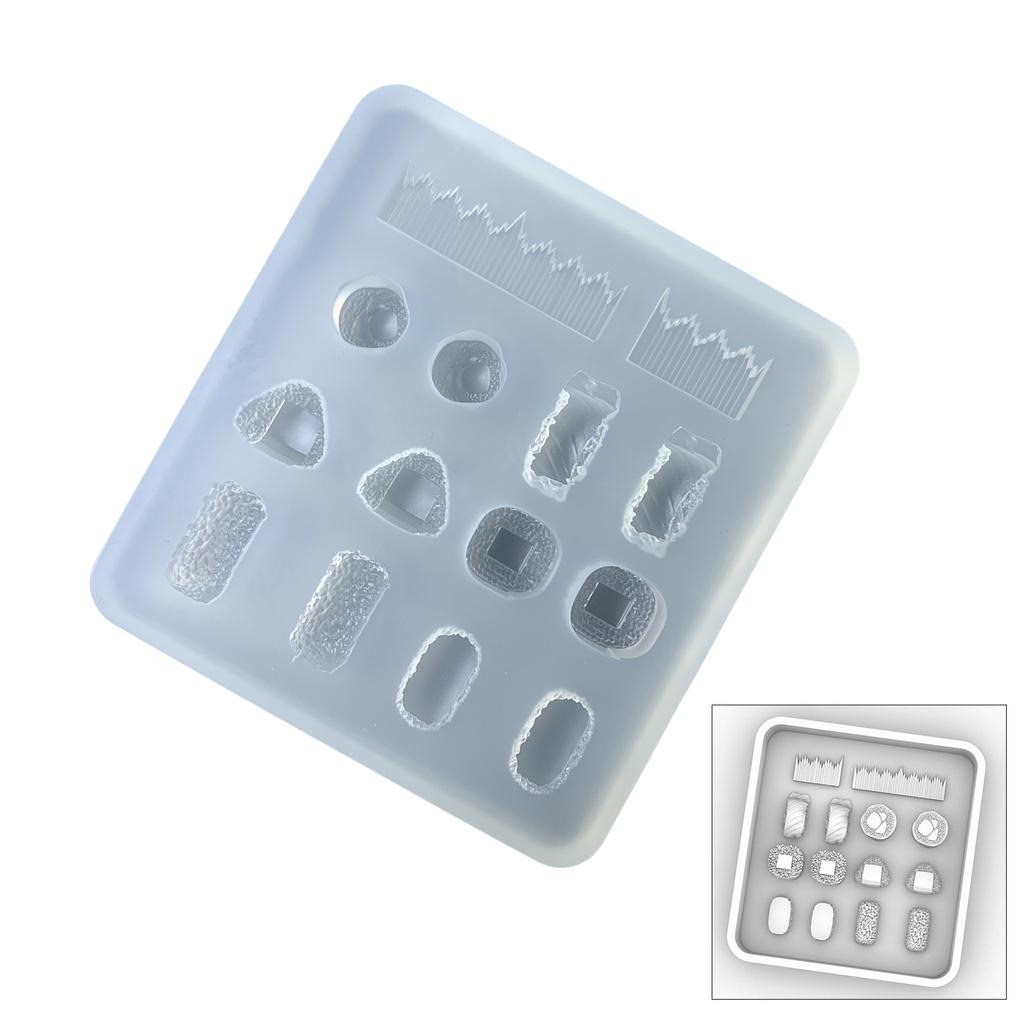 Practical Silicone Thick Sushi Accessories Mould Unique Epoxy Resin Jewelry Making Molds for Crafting Enthusiasts