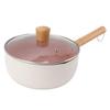 Non Stick Saucepan With Lid White Baby Complementary Food Small Pot Home Kitchen Instant Noodles
