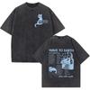 Wave To Earth Cat 0.03 2026 World Tour Album Print T Shirts Men Vintage Washed Short Sleeve T-shirt Hip Hop Kpop Clothing