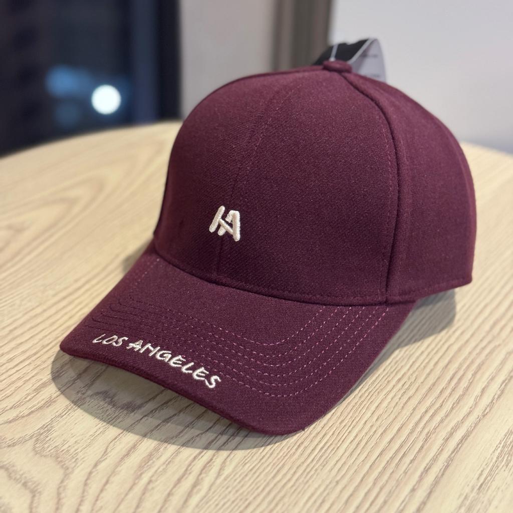 New Autumn and Winter Warm and Versatile Hard Top Woolen Baseball Hat for Women Casual Letter Embroidery Top Slim Peaked Cap