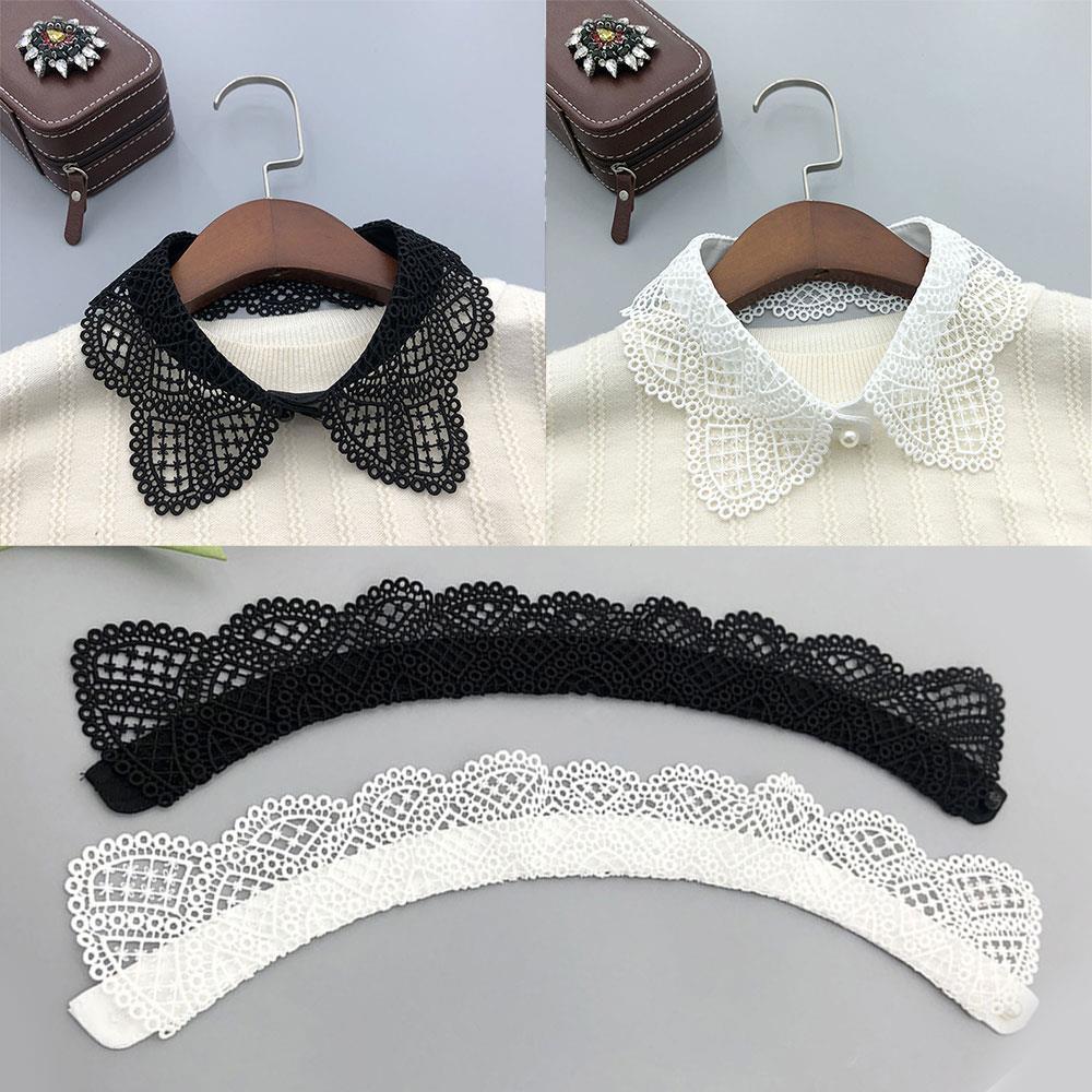 1 ΤΕΜ. Κλασικό Πουκάμισο Ψεύτικο Κολάρο Δαντέλα Μαύρο Λευκό Vintage Αποσπώμενο Πέτο Βολάν Μπλούζα Ψεύτικο Κολάρο Γυναικεία Ρούχα Αξεσουάρ