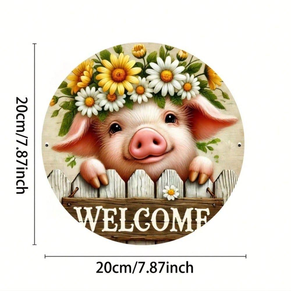 Vintage Metal Painting Art 20x20cm Handmade Tin Wall Decor