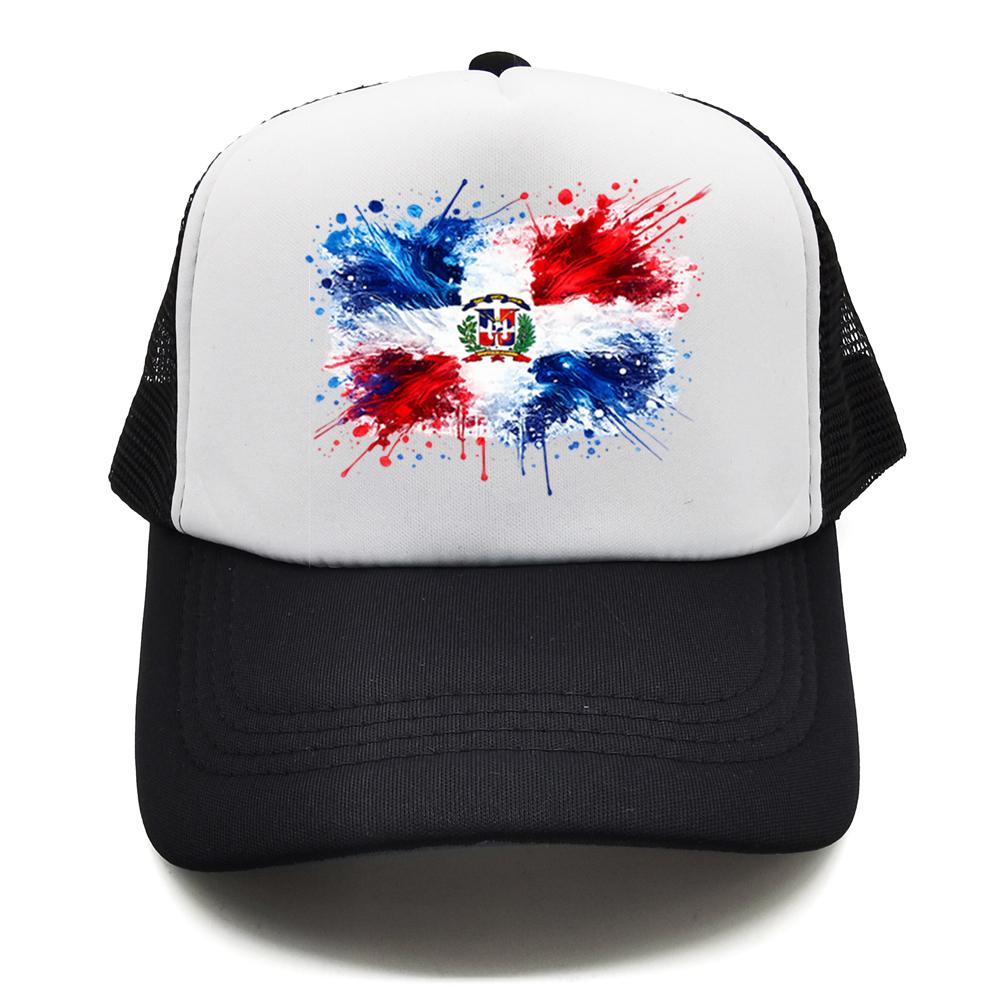 Dominican Republic Flag Baseball Cap Unisex Adjustable Mesh Hat Breathable DR Dominican Trucker Caps