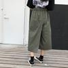 Frühling/Sommer 2020 Ulzzang High Waist Weit Bein Cropped Rockhose für Damen