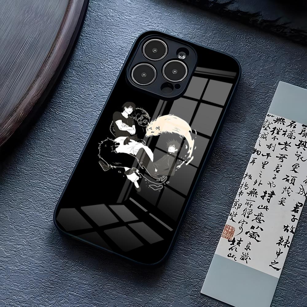 Toji Fushiguro Anime Phone Case For IPhone 15 Pro Max 14 Pro 12 11 13 Mini X XR XS 16 Plus SE Tempered Glass Back Cover