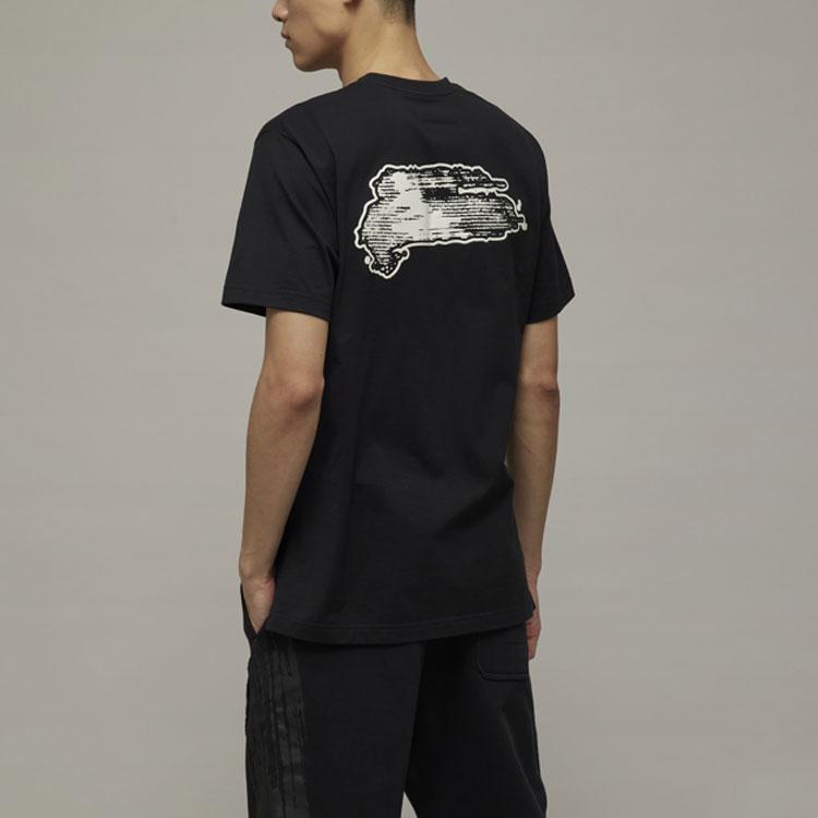 Y-3 SS23 Letter Logo Print Lässiges Rundhals-Kurzarm-T-Shirt Unisex T-Shirts Schwarz IM1790