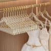 10Pcs Non-marking Transparent Glitter Hangers Non-slip Clothes Drying Rack Laundry Hanger  Wardrobe