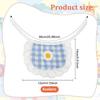 WEBEEDY 4PCS Cute Dog Lace Bandana Puppy Cat Flower Scarfs Washable Daily Handkerchief Semicircle Scarf Bibs Saliva Towel for Small Medium LargeBoy
