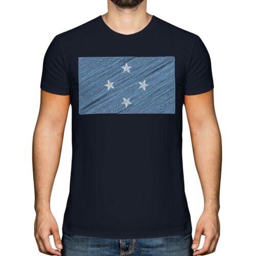 

Micronesia Scribble Flag Men s T-Shirt Gift Football Shirt XL
