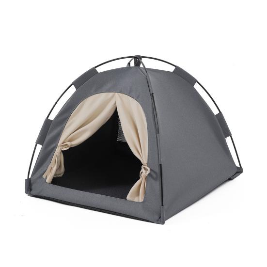 Přenosný kočičí stan Pop-up stan pro domácí mazlíčky Omyvatelný Vodotěsný Úkryt s podložkou Prodyšná síťovina pro kočky a malé psy do interiéru i exteriéru