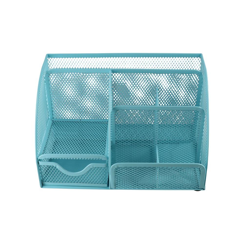 Metal Mesh Desk Organizer Multi-functional Desktop Office Organizer  Stationery Supplies