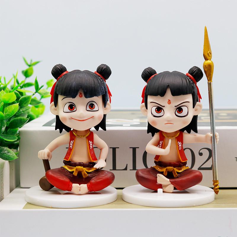 Pvc Nezha Mythical Figurines Collection For Desktop Decor And Playroom Display