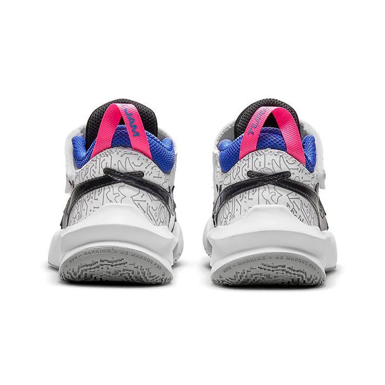 Space Jam x Nike Team Hustle D10 SE PS Computer Chip Kids Sneakers White Hyper-Royal Pink-Blast DH8055-100