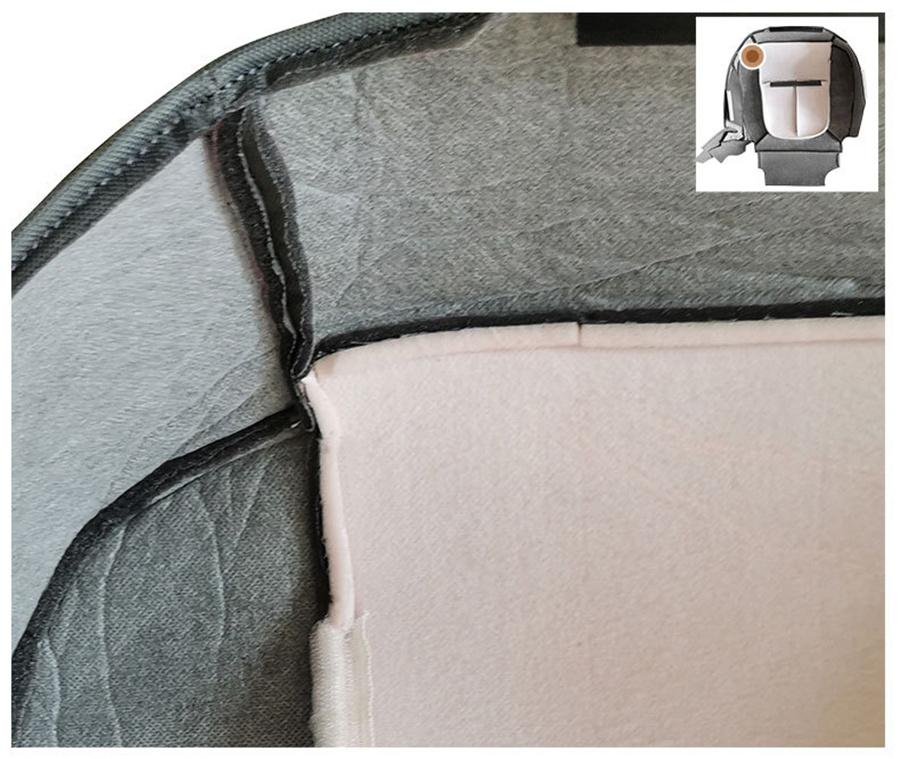 Gray Left Driver Side Bottom Replacement Cloth Seat Cover For 2011-14 Ford F-150