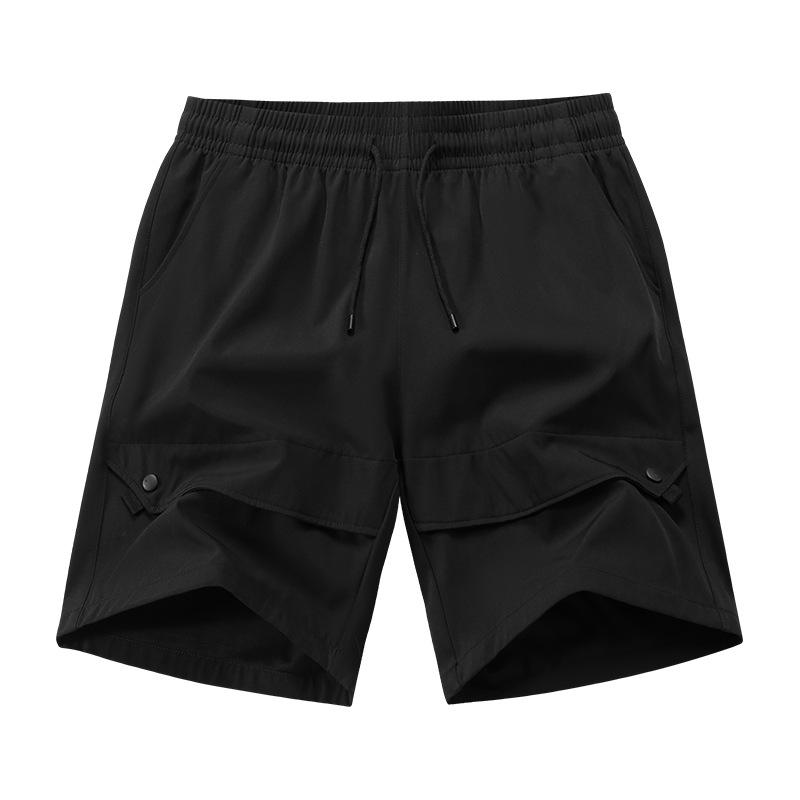 

Рабочие шорты мужские летние свободные брюки большого размера Ice Silk Five Quarter Pants в мужском стиле L/50-60KG чёрный