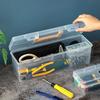 7pcs Tool Parts Storage Box Multi-Grid Screws Wrenches Hardware Organizer Multifunctional Transparent Case for Sundries Storage
